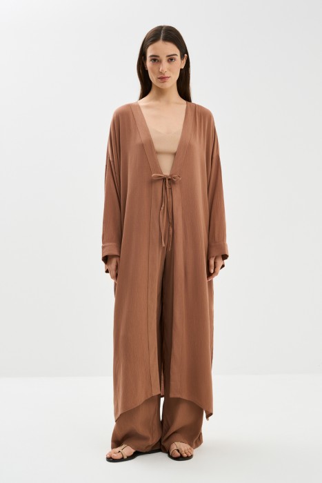 удлиненный жакет от бренда снежная королева вид слева