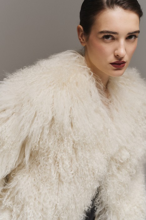 укороченная шуба из овчины 795795003 фотография