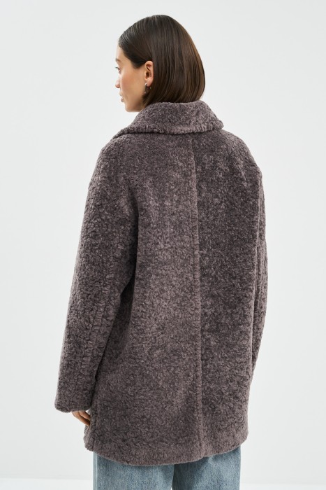 укороченное пальто из натуральной шерсти по цене 13240 руб вид справа