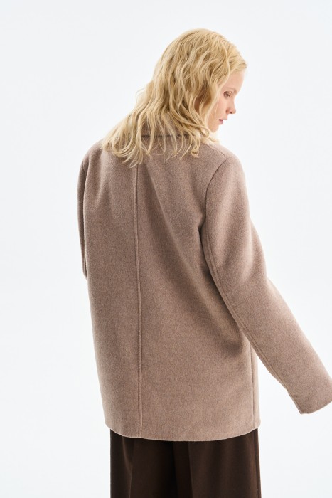 укороченное пальто из шерсти по цене 12660 руб вид справа