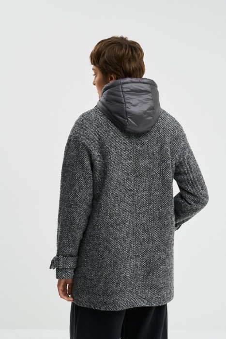 укороченное пальто с капюшоном по цене 10930 руб вид справа