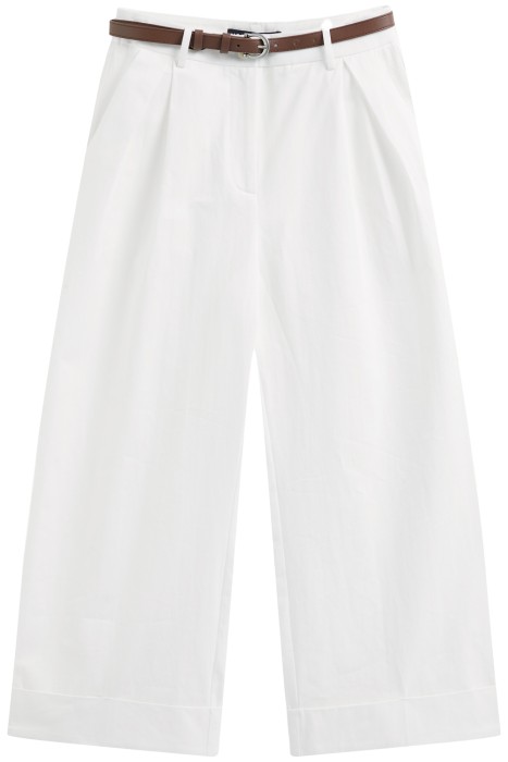 укороченные брюки из хлопка из россии вид сбоку