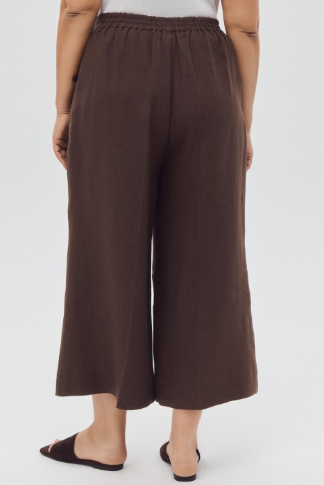 укороченные брюки изо льна по цене 6040 руб вид справа