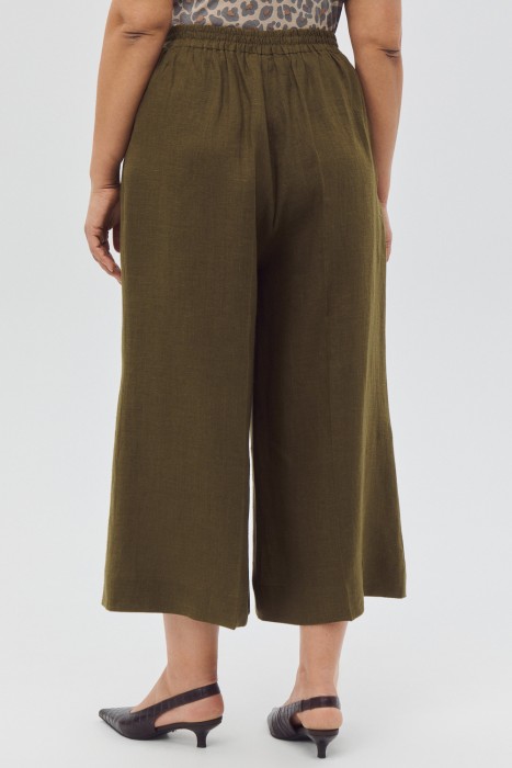 укороченные брюки изо льна по цене 6040 руб вид справа