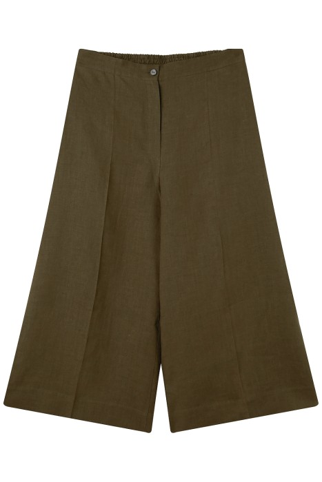 укороченные брюки изо льна из россии вид сбоку