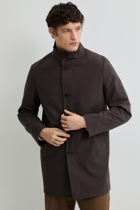 укороченный плащ от бренда снежная королева вид слева