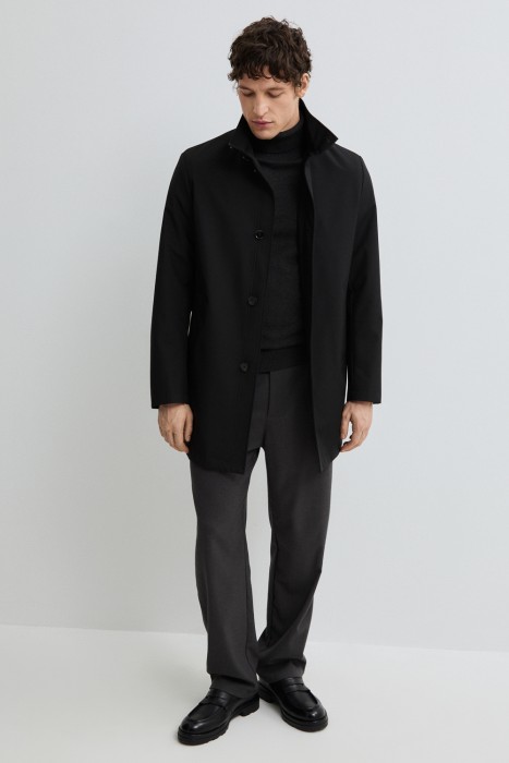 укороченный плащ от бренда снежная королева вид слева