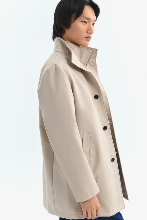 укороченный плащ из россии вид сбоку