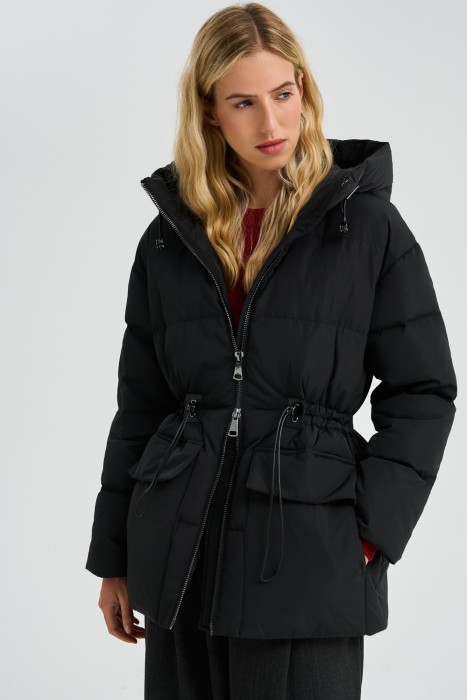 укороченный пуховик с капюшоном 771252003 фотография