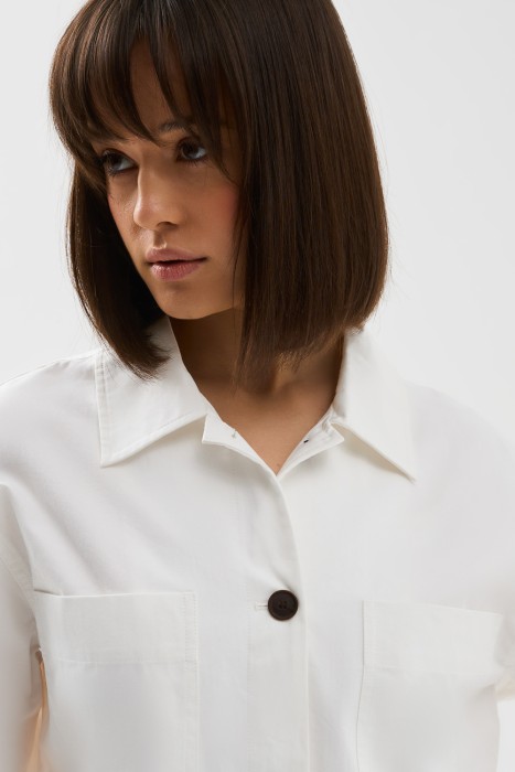 укороченный жакет из хлопка из россии вид сбоку