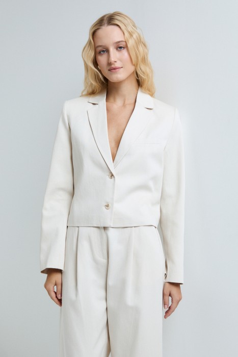 укороченный жакет от бренда снежная королева вид слева