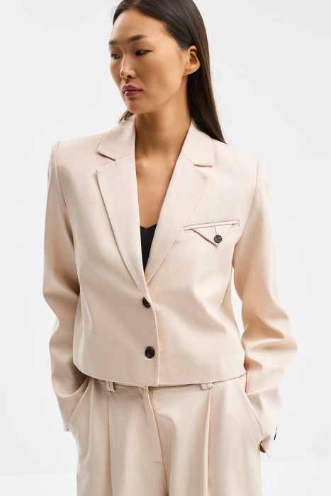 укороченный жакет от бренда снежная королева вид слева