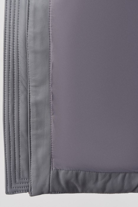 утепленная кожаная куртка с капюшоном по цене 10600 руб вид справа