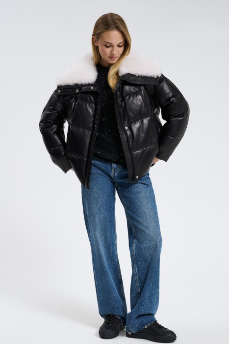 утепленная кожаная куртка 724884003 фотография