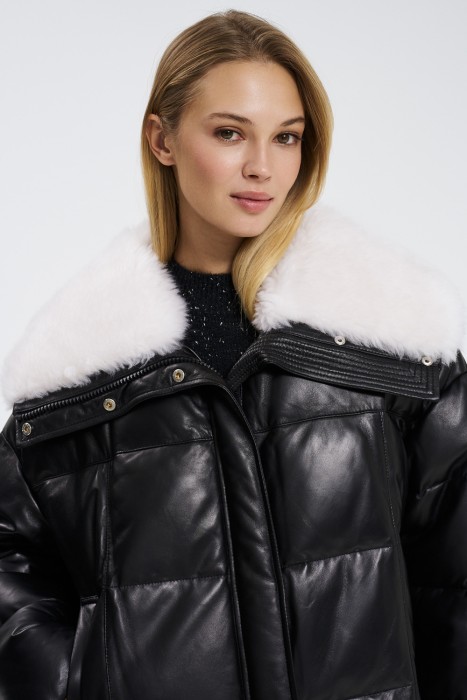 утепленная кожаная куртка из россии вид сбоку