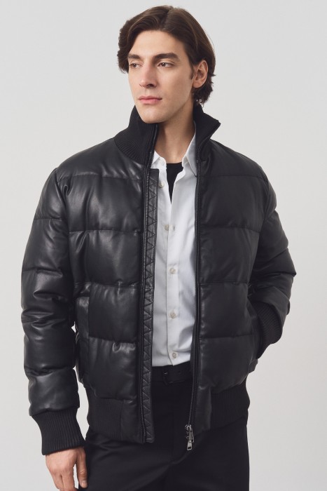 утепленная кожаная куртка 773645003 фотография