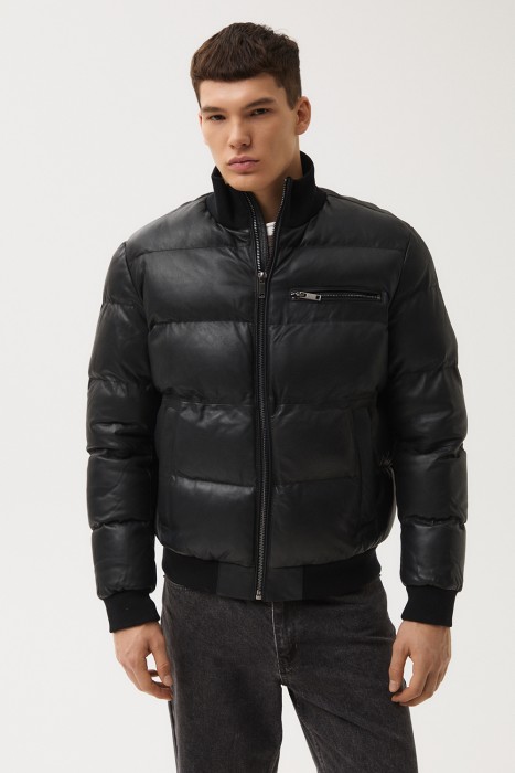 утепленная кожаная куртка по цене 8150 руб вид справа