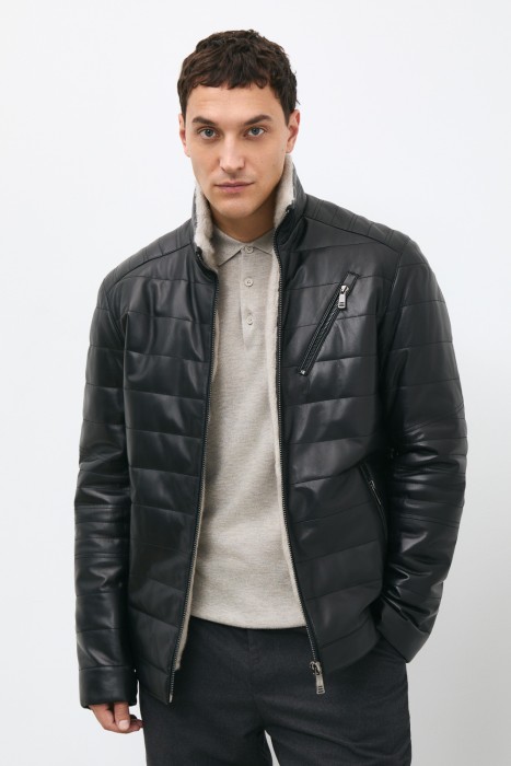 утепленная кожаная куртка 783983003 фотография