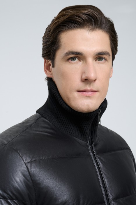 утепленная кожаная куртка из россии вид сбоку