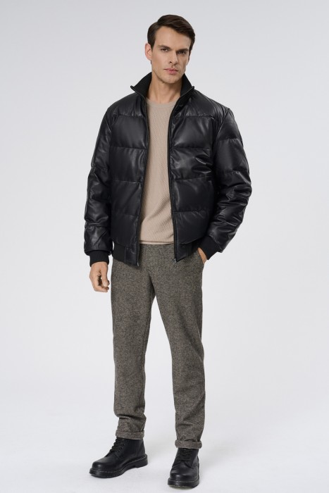 утепленная кожаная куртка 722398003 фотография