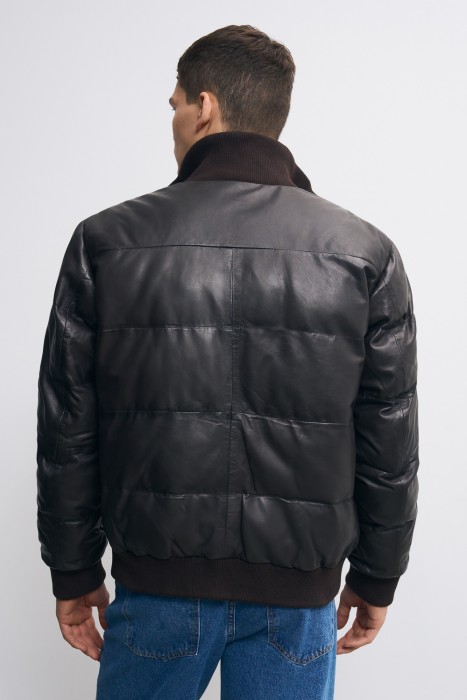 утепленная кожаная куртка по цене 8960 руб вид справа