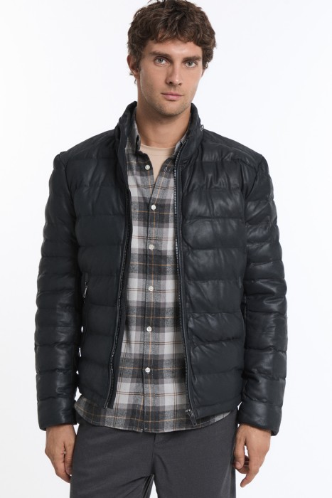 утепленная кожаная куртка 772660003 фотография