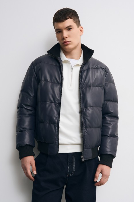 утепленная кожаная куртка 771805003 фотография