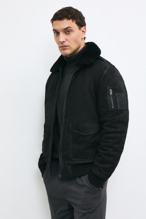 утепленная кожаная куртка 771947003 фотография