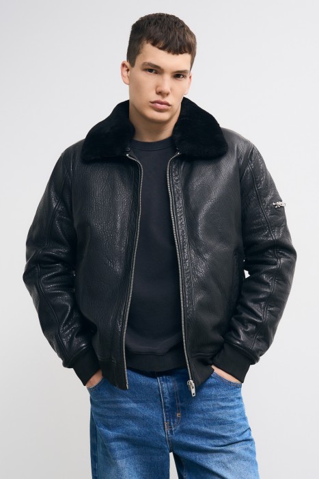 утепленная кожаная куртка 771468003 фотография