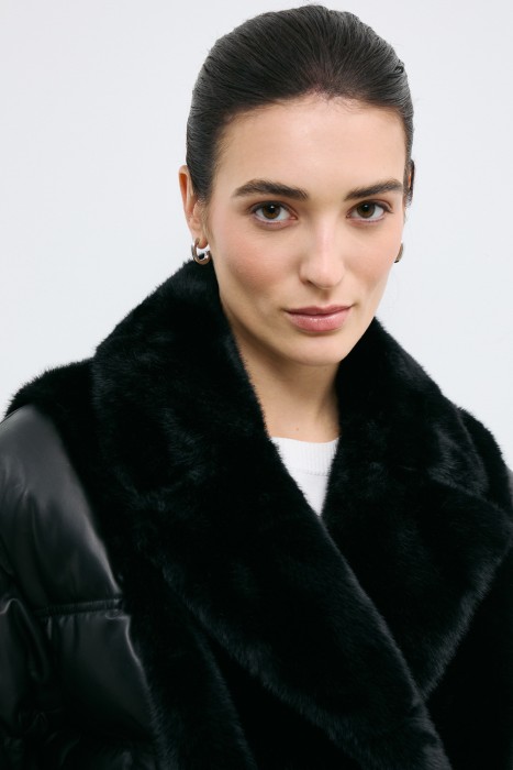 утепленная куртка из натуральной кожи из россии вид сбоку