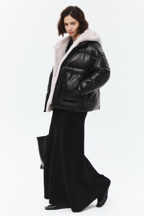 утепленная куртка из натуральной кожи 778288003 фотография