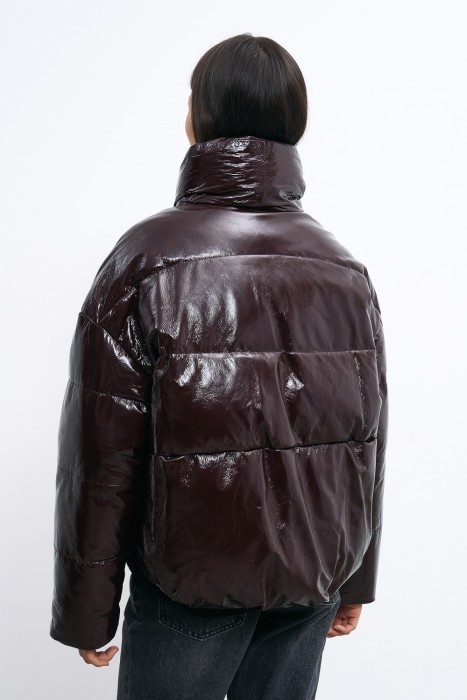 утепленная куртка из натуральной кожи по цене 20390 руб вид справа