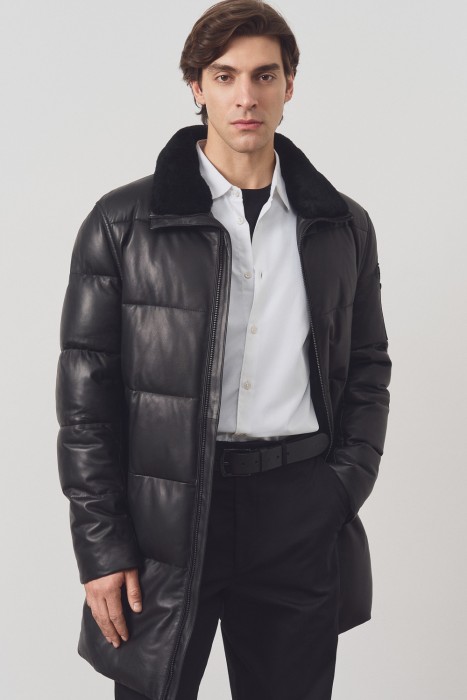 утепленная куртка из натуральной кожи 783684003 фотография