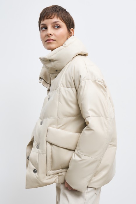 утепленная куртка из натуральной кожи 778450003 фотография