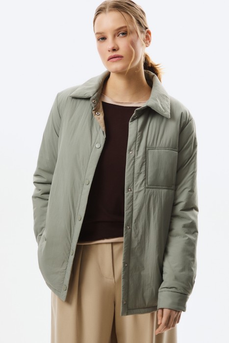 утепленная куртка-рубашка 807398003 фотография