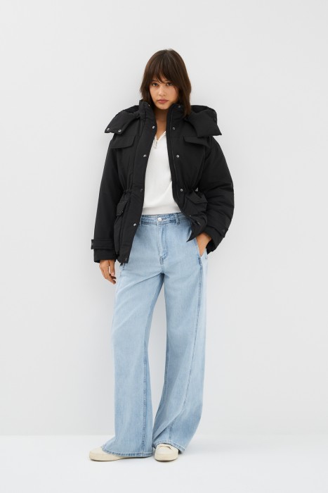 утепленная куртка с капюшоном 775487003 фотография