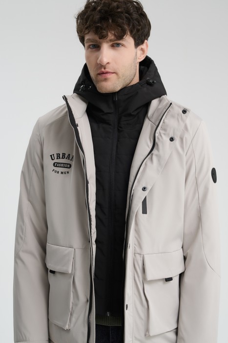 утепленная куртка с капюшоном по цене 5320 руб вид справа