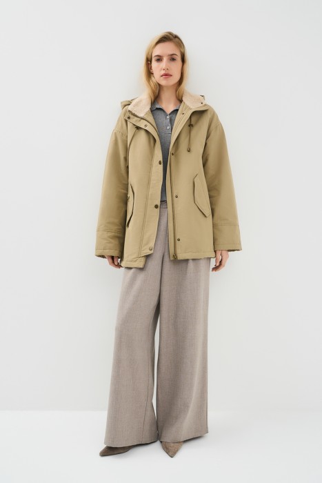 утепленная куртка с капюшоном 775484003 фотография