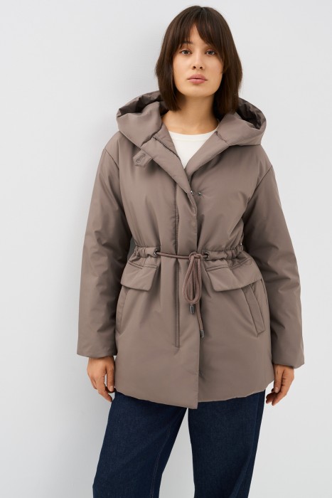 утепленная куртка с капюшоном 775509003 фотография