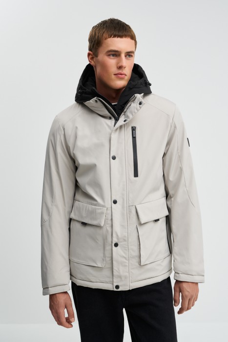 утепленная куртка с капюшоном 772952003 фотография