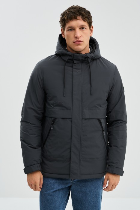 утепленная куртка с капюшоном 772969003 фотография