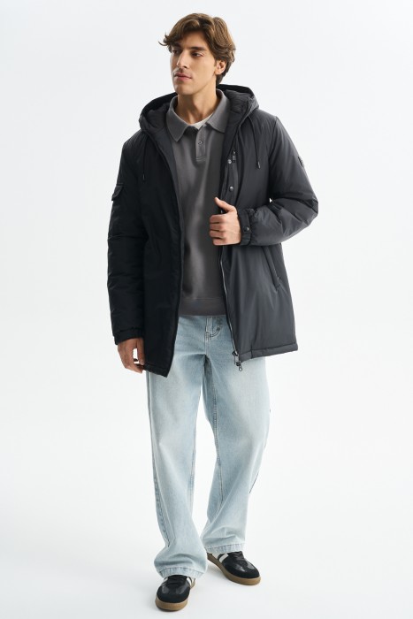 утепленная куртка с капюшоном 772272003 фотография