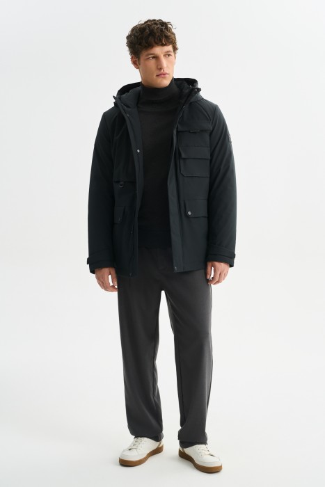 утепленная куртка с капюшоном 772957003 фотография