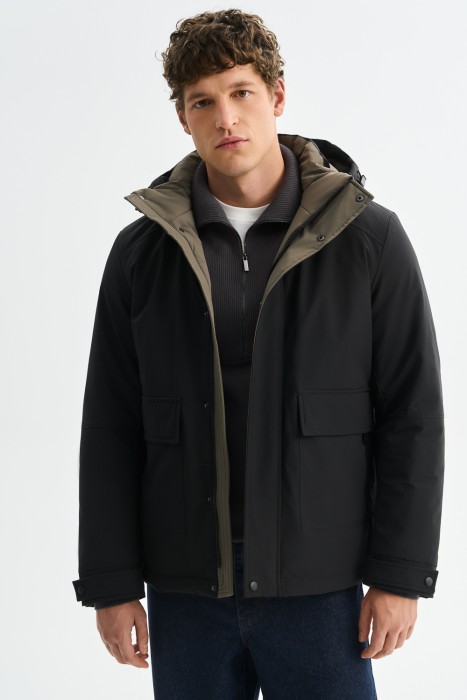 утепленная куртка с капюшоном 773607003 фотография