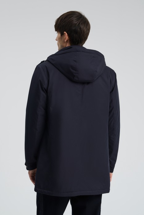 утепленная куртка с капюшоном из россии вид сбоку