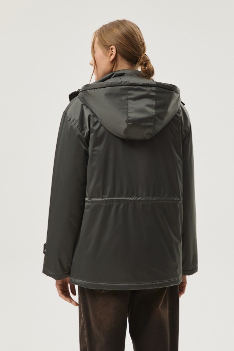 утепленная куртка с капюшоном по цене 4980 руб вид справа