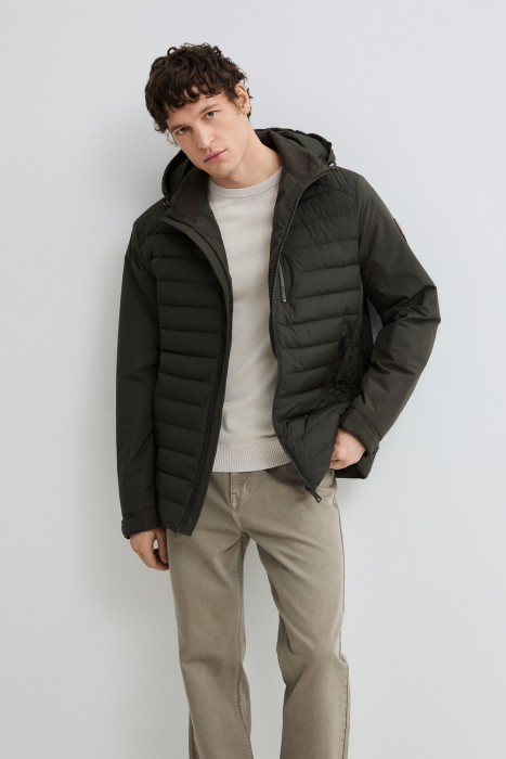 утепленная куртка с капюшоном 824127003 фотография