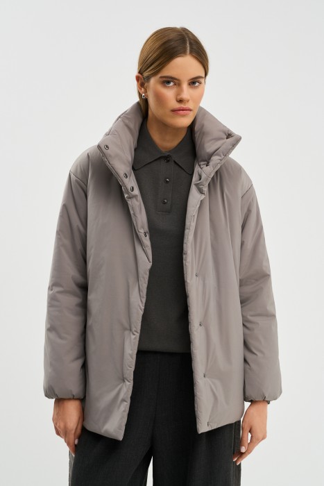 утепленная куртка с поясом по цене 6320 руб вид справа