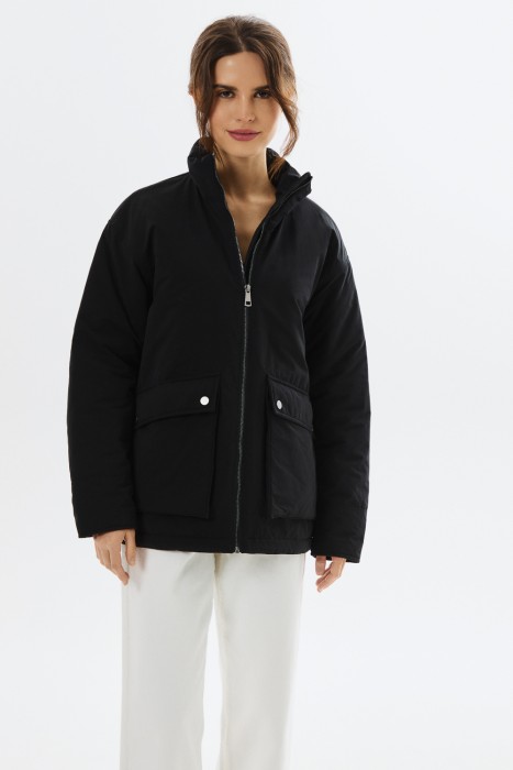 утепленная куртка от бренда снежная королева вид слева