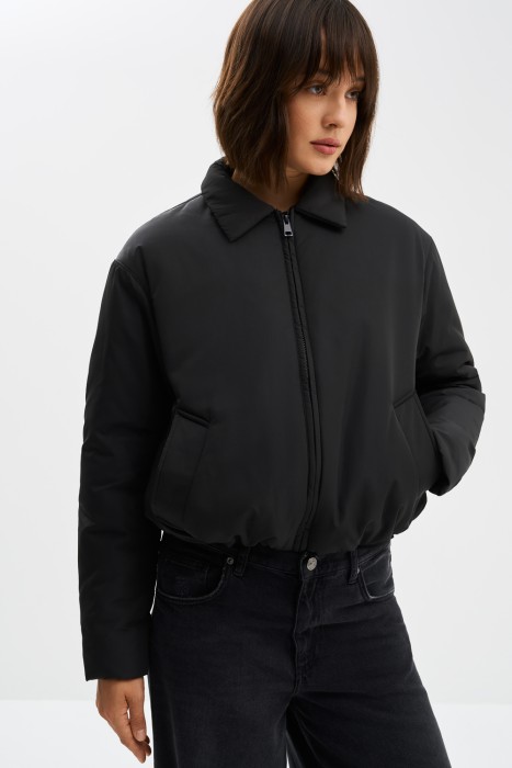 утепленная куртка от бренда снежная королева вид слева